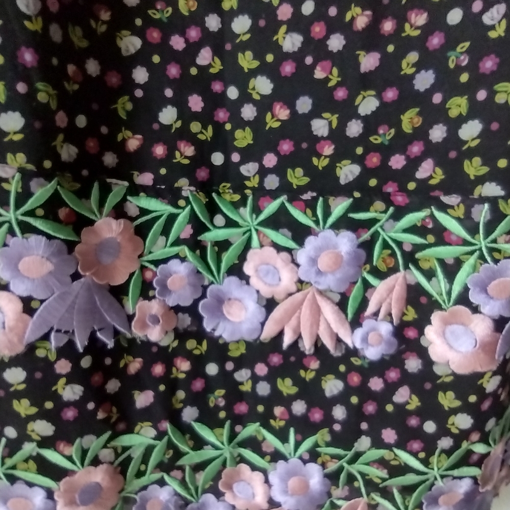 Women's Embroidered Floral Tiered Skirt Focus by Shani Small - Picture 5 of 6